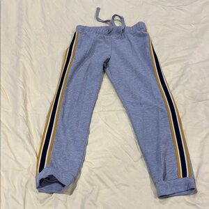 Active USA Gray Sweatpants with Black,Yellow and White Stripe